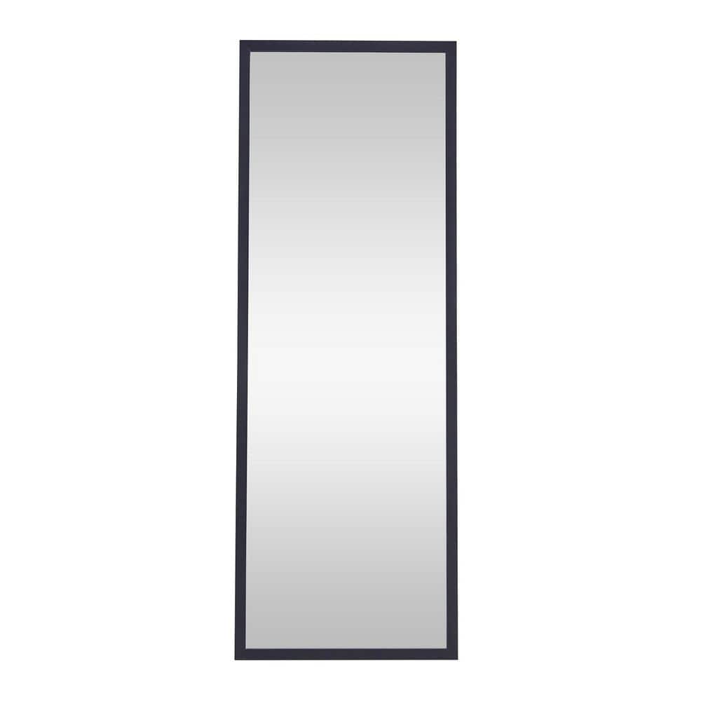Black 22.8 in. W x 65 in. H Wooden Frame Full Body Mirror Floor Standing Fu