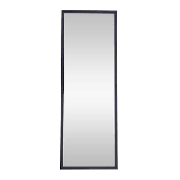 Unbranded Black 22.8 in. W x 65 in. H Wooden Frame Full Body Mirror Floor Standing Full Length Mirror