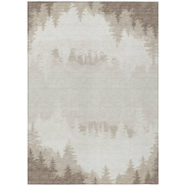Chantille Machine Washable Indoor/Outdoor Abstract ACN2861 Ivory 10 ft. x 14 ft. Area Rug