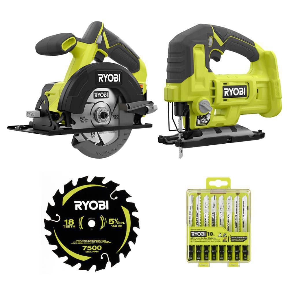 RYOBI ONE+ 18V Cordless 2-Tool Combo Kit with 5-1/2 in. Circular