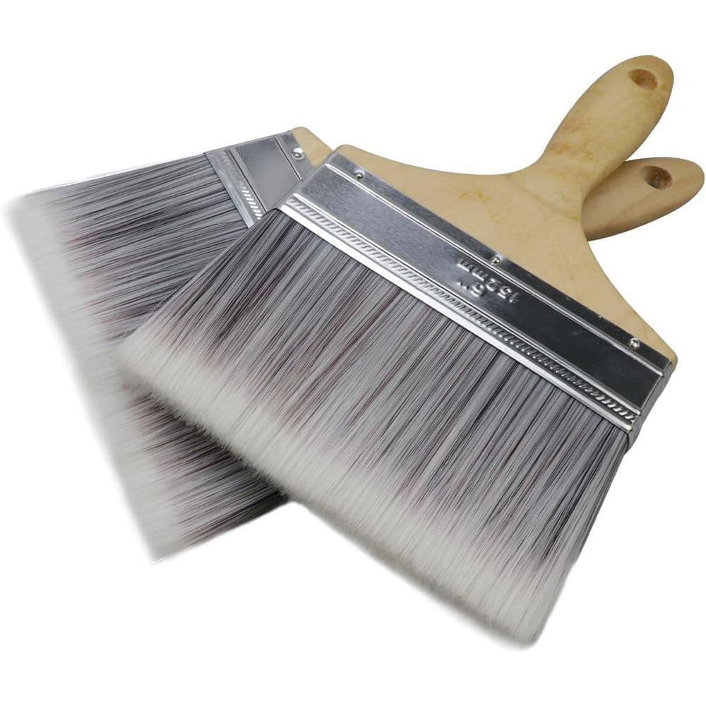 6 in. Soft Tip Bristle Paint Brush Set for Stain Varnish with Wood Handles 2-Pack price history on PriceWatchPro