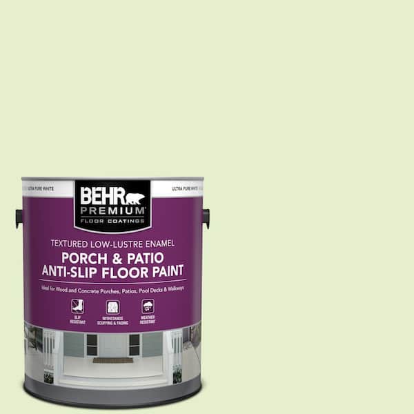 BEHR PREMIUM 1 gal. #420C-2 Water Sprout Textured Low-Lustre Enamel Interior/Exterior Porch and Patio Anti-Slip Floor Paint