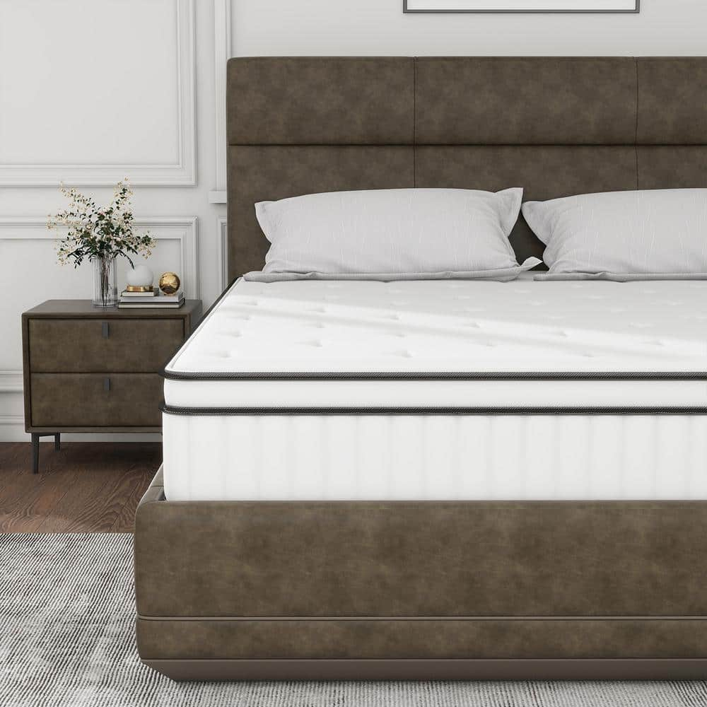 Yangming Luxury White Full Medium Firm Hybird Memory Foam Mattress 10 in. Mattress in a Box