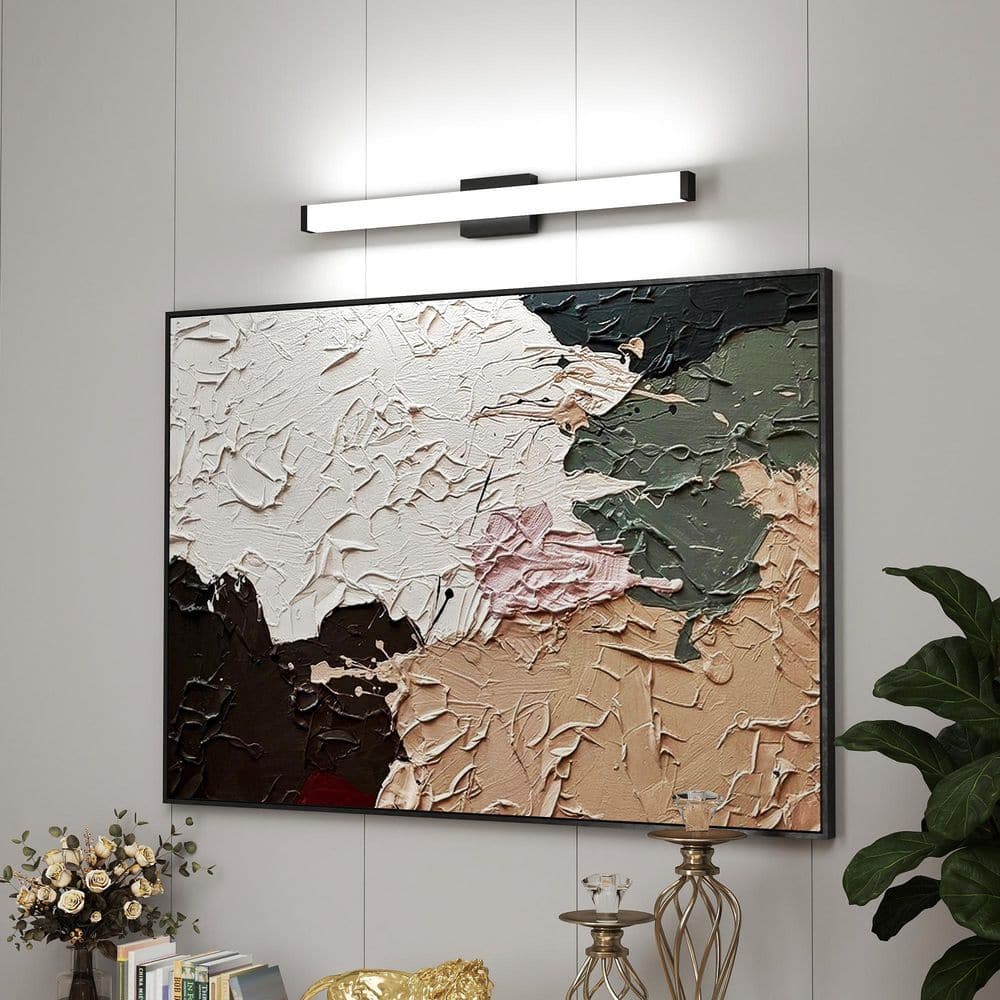 33 in. 1-Light Picture Light Black LED Vanity Light Bar for Bathroom Mirror Minimalist Wall Sconce Over Sink Lighting price history on PriceWatchPro