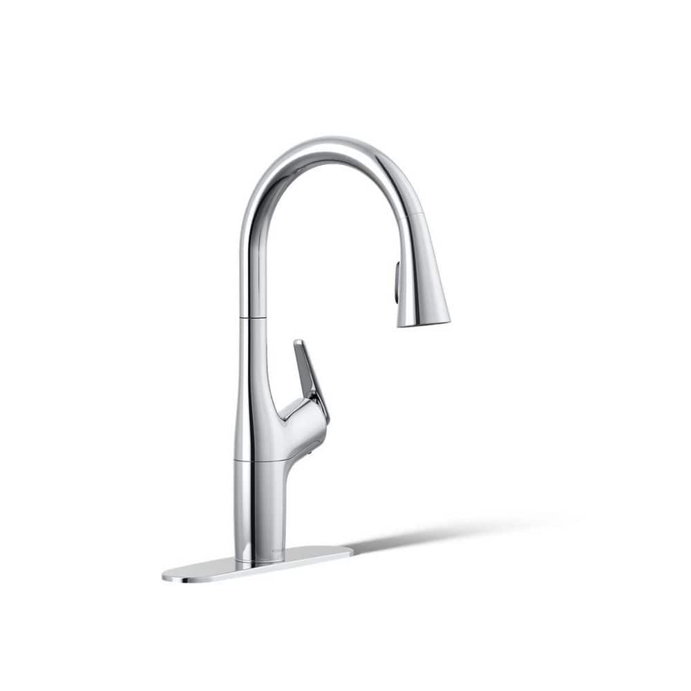 KOHLER Safia 1-Handle Pull Down Sprayer Kitchen Faucet with