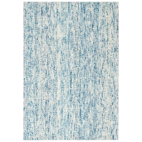 Abstract Ivory/Navy Doormat 2 ft. x 3 ft. Geometric Area Rug