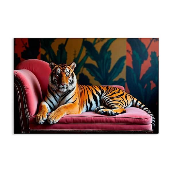 Stupell Industries Exotic Tiger Lounging by Lettered and Lined