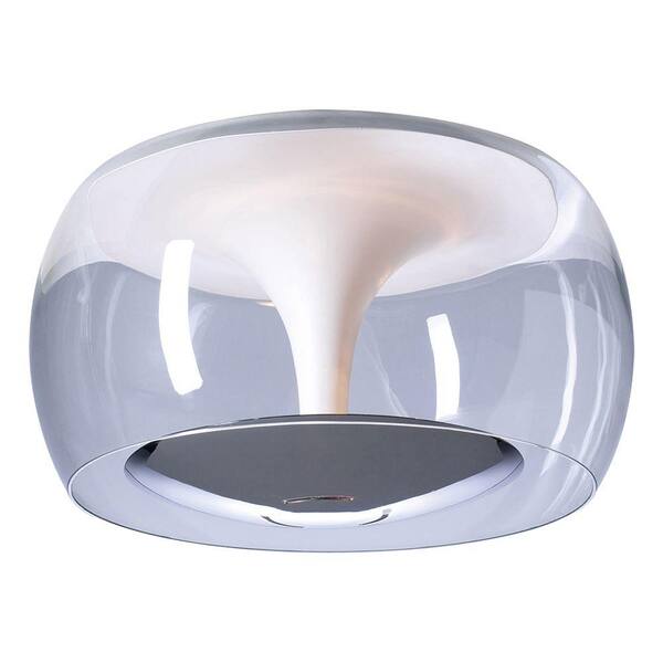 PLC Lighting 3-Light Ceiling Polished Chrome Flush Mount with Clear Glass