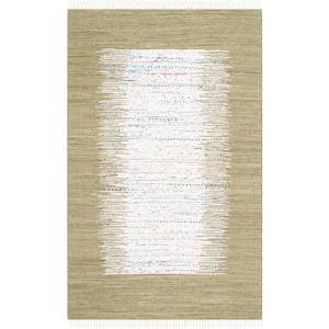 Montauk Ivory/Olive 6 ft. x 9 ft. Border Area Rug