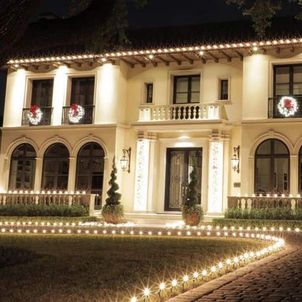 66 ft Warm White C9 100-LED Christmas String Lights, Linkable Waterproof Outdoor/Indoor Decor with 8 Modes Timer