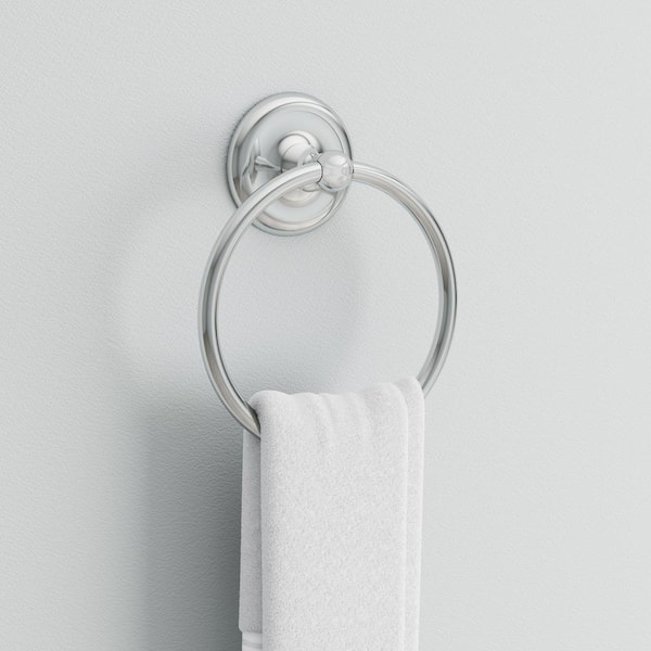 MOEN Yorkshire Towel Ring in Chrome 5386CH The Home Depot