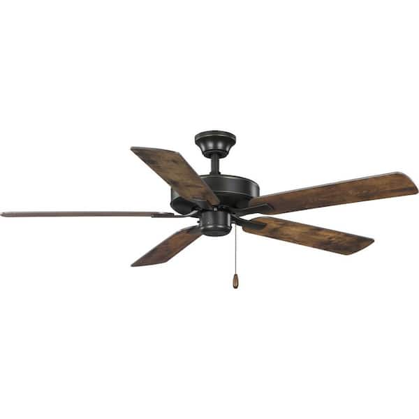 Progress Lighting AirPro Builder Fan 52 in. Indoor Antique Bronze Transitional Ceiling Fan