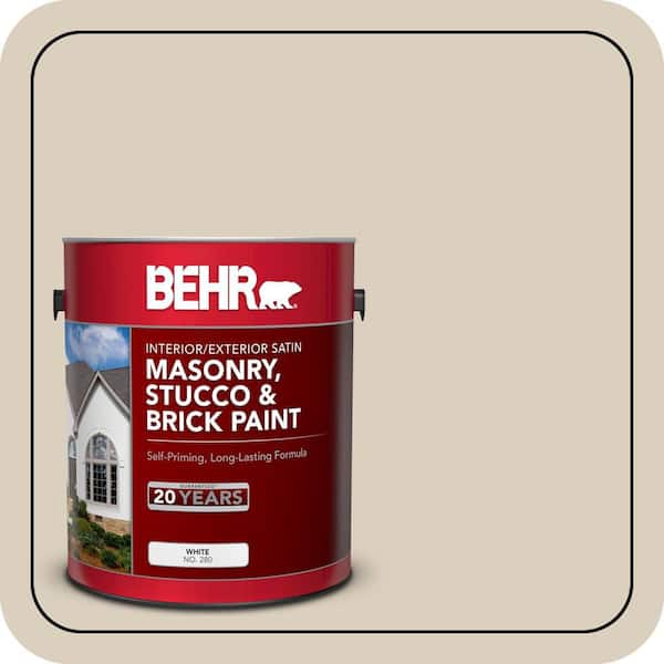 5 gal. #BWC-25 Sandy Clay Satin Interior/Exterior Masonry, Stucco and Brick Paint