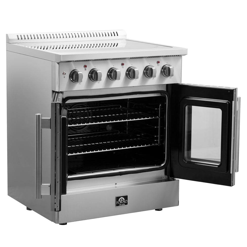Galiano 30-inch Stainless Steel French Door Electric Range with Air Fryer