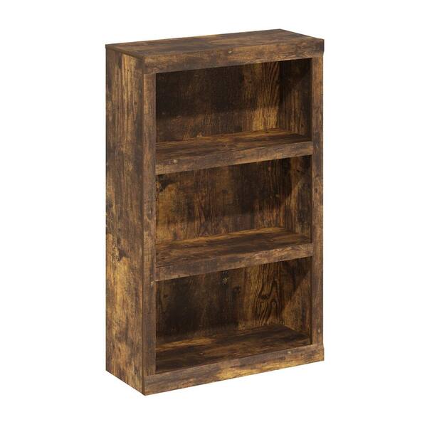 Furinno 38.98 in. Tall Amber Pine Wood 3-Shelf Bookcase 23304AP - The ...