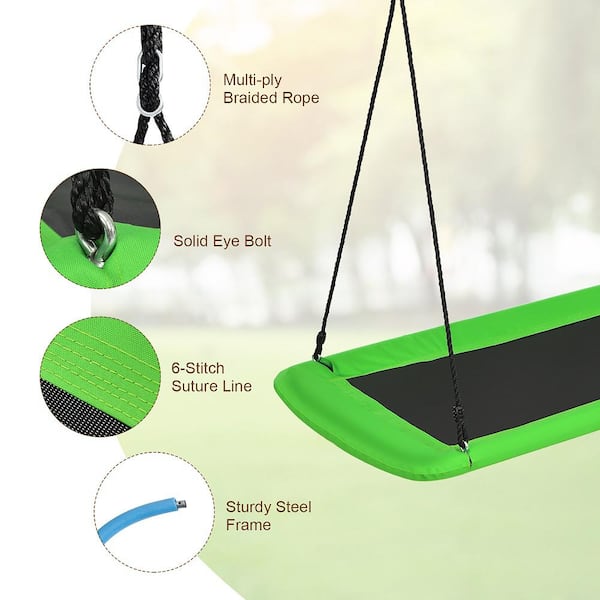 Durable Steel Frame Waterpro Details about   Giant Platform Tree Swing 700 lb Weight Capacity 