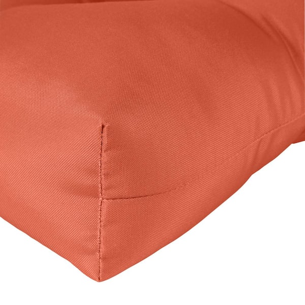 Greendale Home Fashions 20 x 20 in. Outdoor Seat Cushion Coral Solid