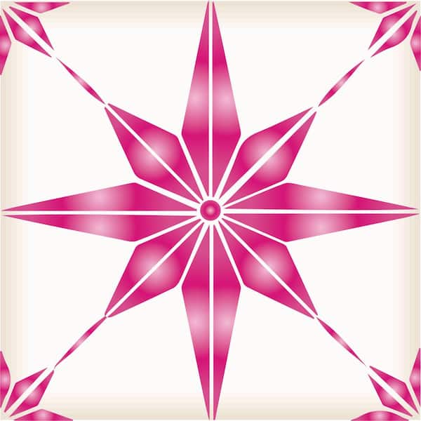 MI ALMA Pink B16 7 in. x 7 in. Vinyl Peel and Stick Tile (24 Tiles, 8.17 sq.ft./pack)