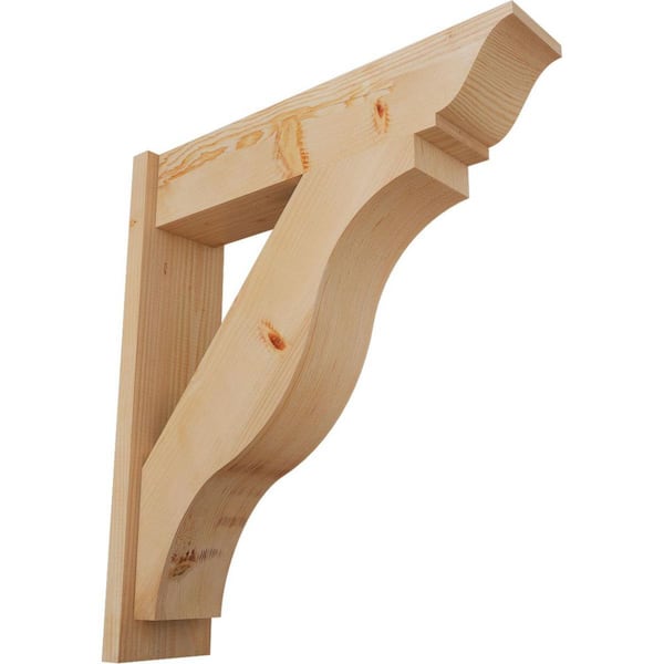 Ekena Millwork 8 in. x 34 in. x 30 in. Fuston Traditional Smooth Douglas Fir Outlooker