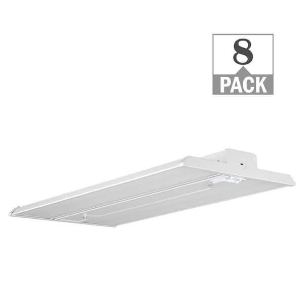 8-Pack 2 ft. 400-Watt Equivalent Motion Sensor LED White High Bay Light 5000K Daylight 18,000LM Adjustable Hold Times