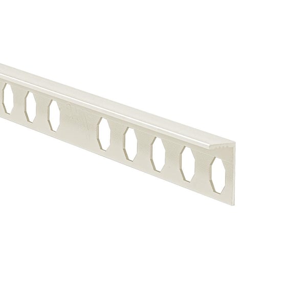 Novosuelo Ivory 1/2 in. x 98-1/2 in. Aluminum Tile Edging Trim