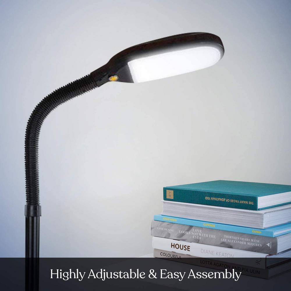 Havana Brown 53" Energy Star LED Floor Lamp with Adjustable Gooseneck