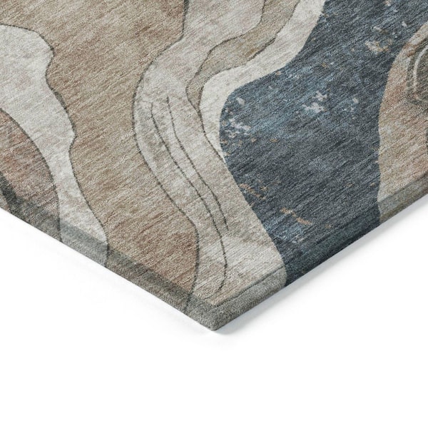 Chantille Machine Washable Indoor/Outdoor Abstract ACN2219 Beige 9 ft. x 12 ft. Area Rug