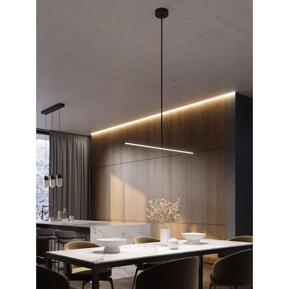 AFX Elizabeth 24-Watt 1-Light Black Shaded Integrated LED Pendant