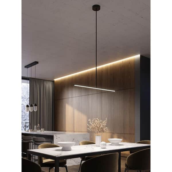 AFX Elizabeth 24-Watt 1-Light Black Shaded Integrated LED Pendant
