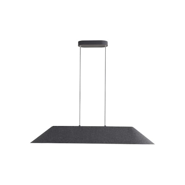 Faroe 24-Watt 1 light Flecked Black/Grey Integrated LED Linear Pendant Light with Flecked Black/Grey Shade