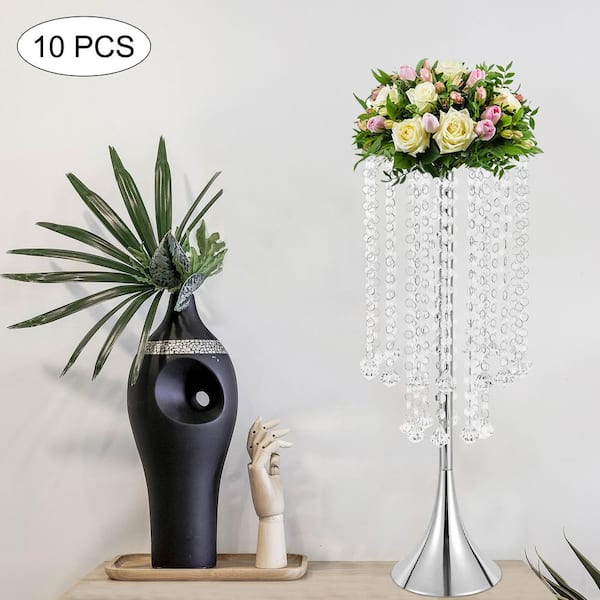  DECHOUS 80 Pcs DIY diamond silver gems silver vases flower  bouquet accessories acrylic gems for crafts table confetti wedding crystals