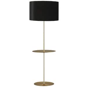 Tablero 64 in. 1-Light Aged Brass LED Floor Lamp