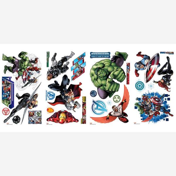 RoomMates Avenger Assemble Peel and Stick 28-Piece Wall Decals
