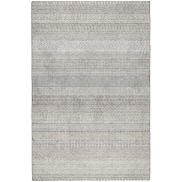 Dream Shag Premium Machine Washable Abstract ADS576 Ivory 8 ft. x 10 ft. Area Rug