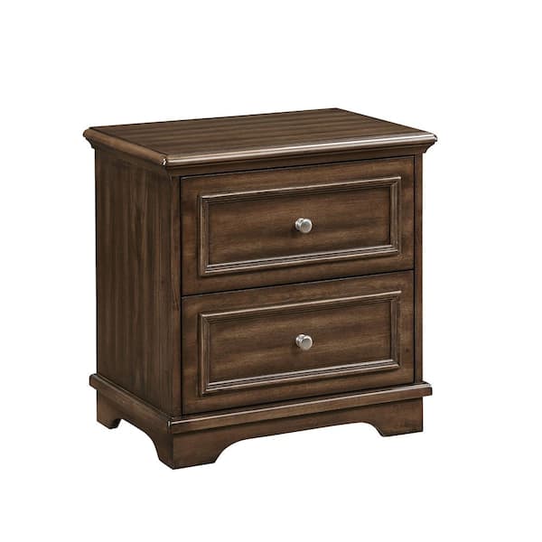Acme Furniture Franklin 4-Piece Walnut Wood Queen Bedroom Set