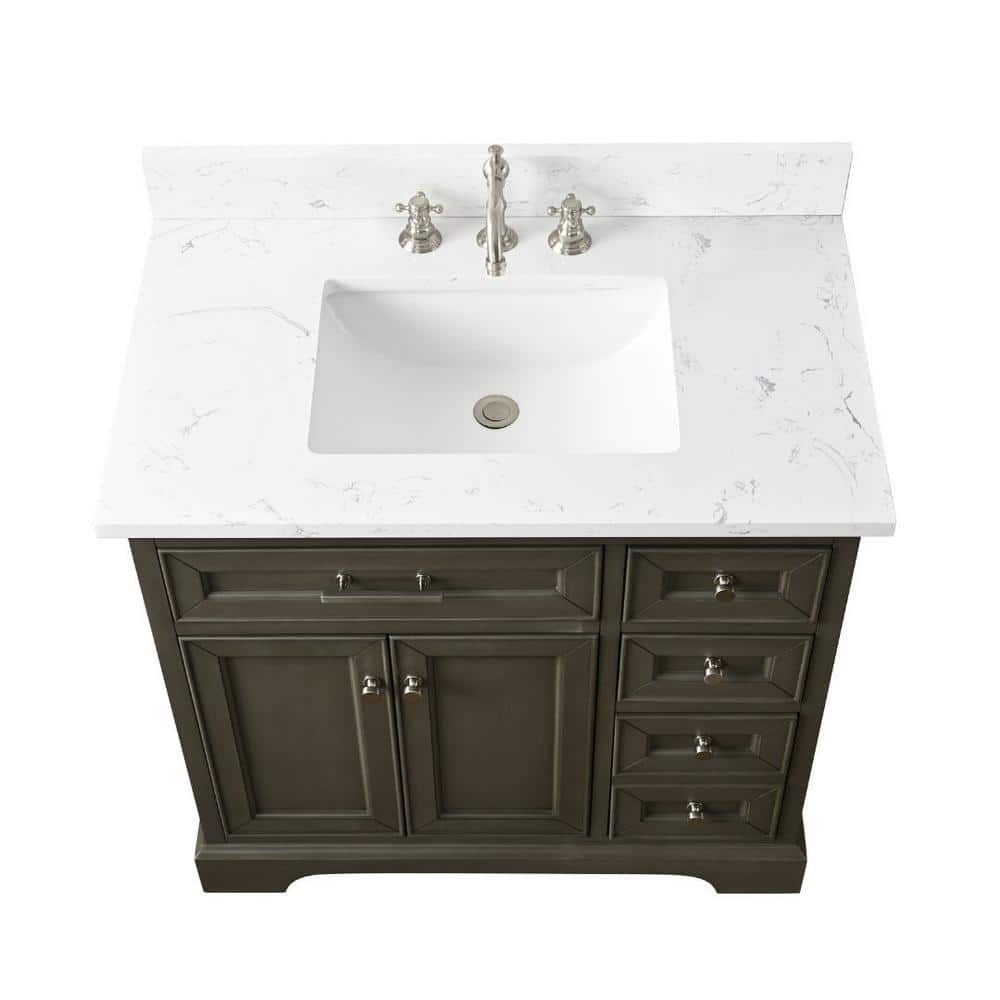 Thompson 36'' Silver Gray Freestanding Bathroom Vanity