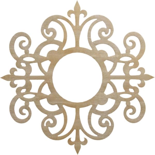 Ekena Millwork 0.25 in. x 38 in. x 38 in. Wood Medallion Moulding