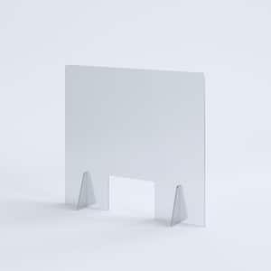 35.5 in. W x 31.5 in. L x 0.25 in. Thick Clear Acrylic Countertop PPB Sneeze Guard/Shield