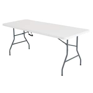 6 ft. Gray Plastic Top Folding Table