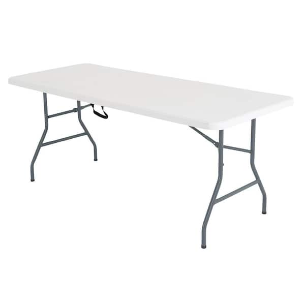 PEAKFORM 6 ft. Gray Plastic Top Folding Table