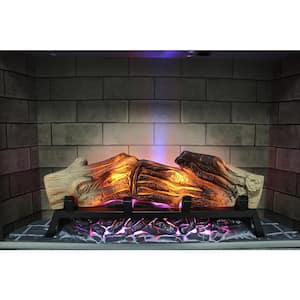 28 in. Electric Fireplace Insert, Multicolored Flames