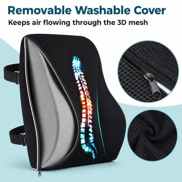 Wudkey Lumbar Support Pillow for Wheelchair, Memory Foam Gaming