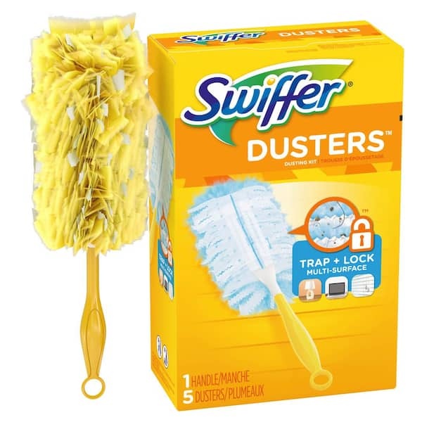 Microfiber Dusters Starter Kit, Includes 1 Handle and 5 Dusters