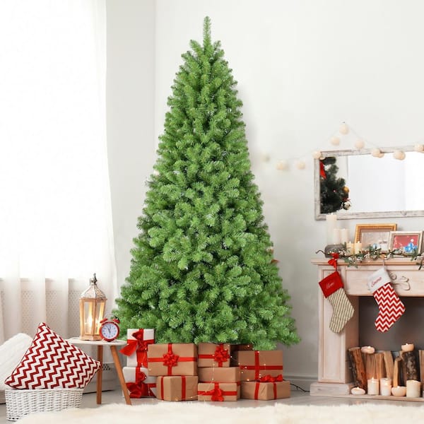 7.5 ft. Other Green Artificial Christmas Tree Arrangement with 1200 PVC Tips Hinged Sections and Memory Wire