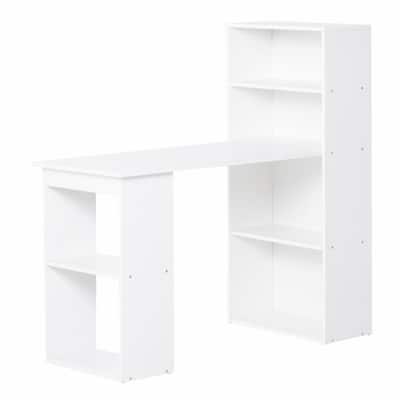 Shelves Desks Home Office Furniture, White Desk With Bookcase Attached