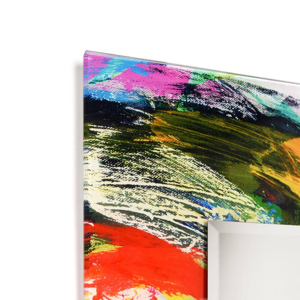 Colorful Rectangular Frameless Wall Mount Vanity Mirror