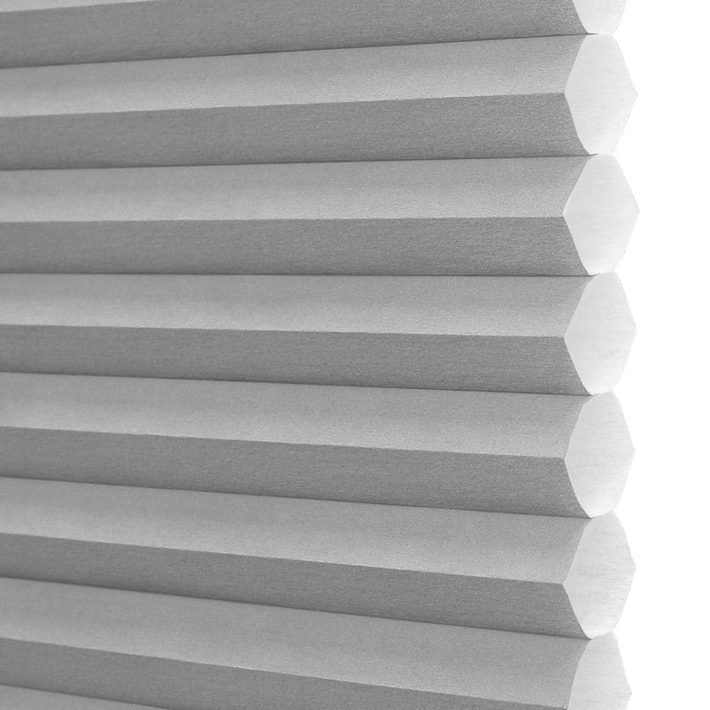 Gray Cordless Cellular Light Filtering Fabric Indoor Shades, 39" x 72"
