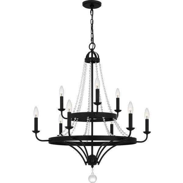 Quoizel Adelaide 9-Light Matte Black Chandelier ADL5030MBK - The Home Depot