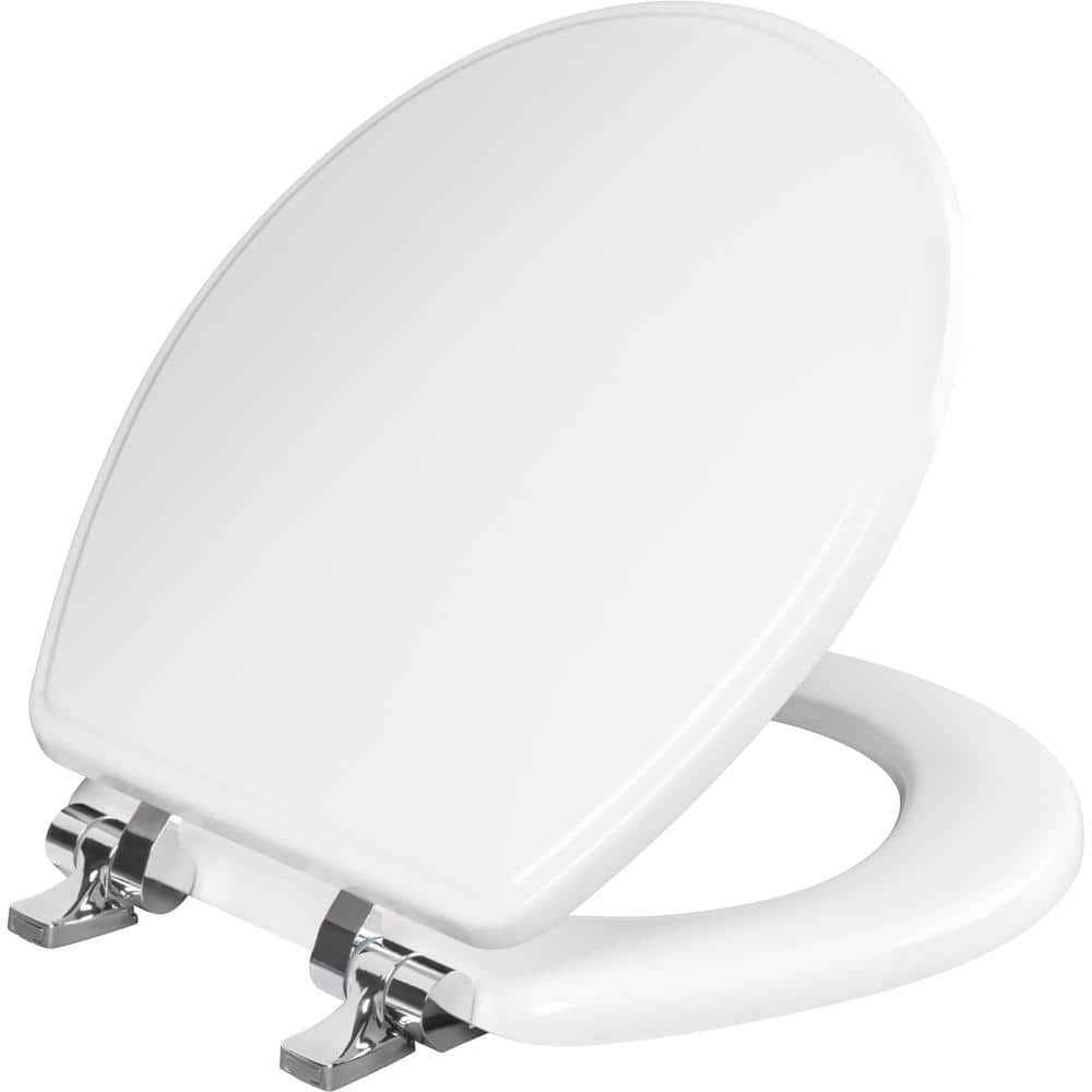 BEMIS Weston Round Soft Close Enameled Wood Closed Front Toilet Seat in ...