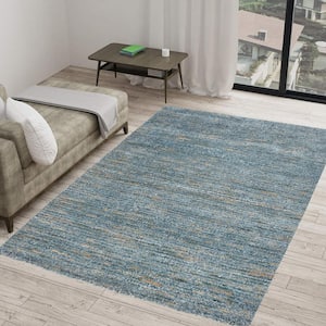 Dune Seafoam 5 ft. x 7 ft. Striped Casual Area Rug